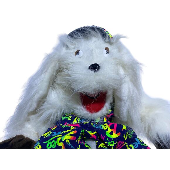 James Bone the Dog Hand Puppet in Hippie Clothes 40 Inches Long - Picture 7 of 10